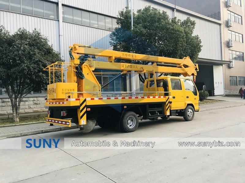 16m 10 Ton 20 Ton Hydraulic Rising Boom Bucket Construction Work Platform Truck