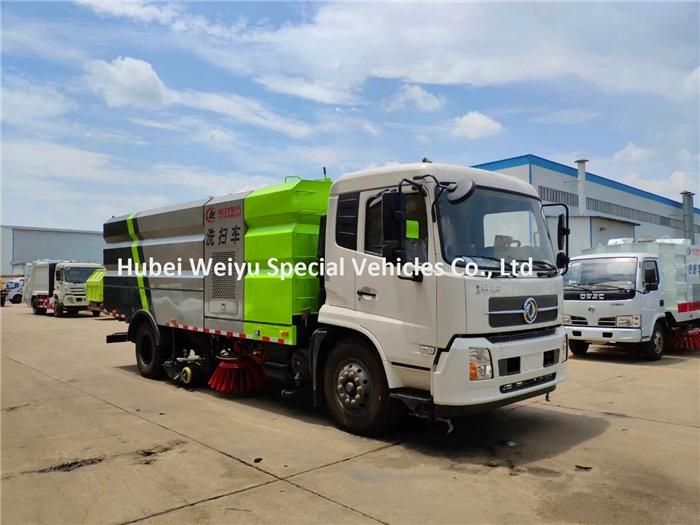 Dongfeng Road Sweeper Truck 6-Wheel 170HP Road Street Washing and Sweeping Broomer