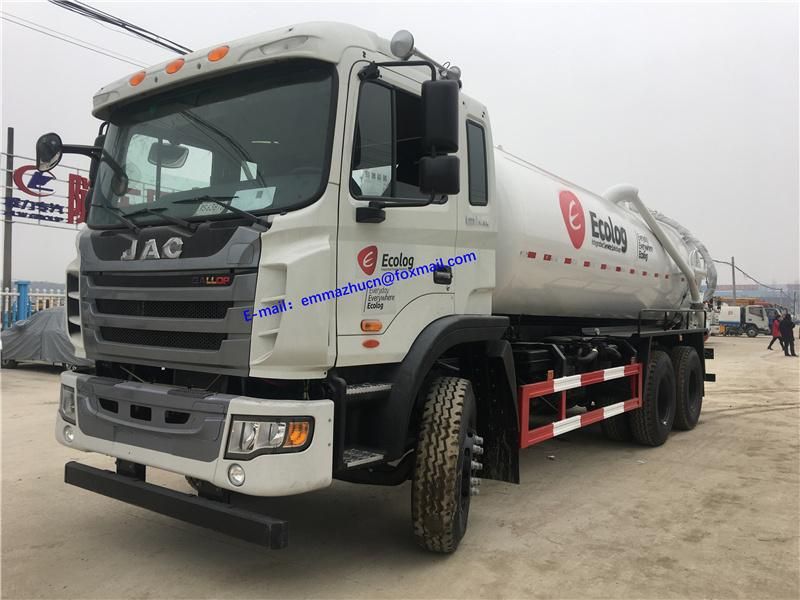 JAC 6X4 Type 14m3 Toilet Sewage Suction Truck Cleaning Sewer Vacuum Truck for Sale