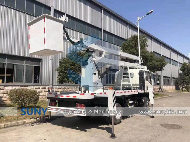 Sino HOWO Hydraulic Rising Platform Truck with Arm Lift Max Working Height 14-16m