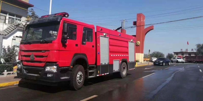 China HOWO 7t Fire Trucks 7000liters Water Tank New Fire Fighting Equipment