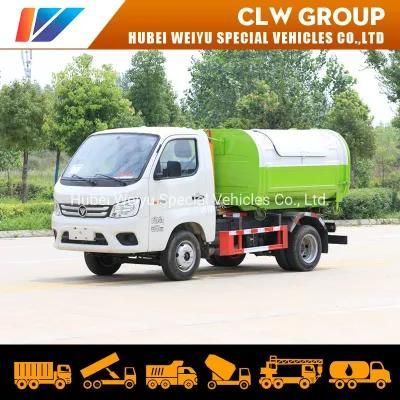 3cbm 115 HP Hook Lifting Garbage Truck Equipped with Multiple Garbage Cans