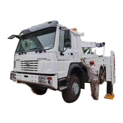 China Sinotruk HOWO 6X6 Heavy Duty 360 Degree 12tons 20tons Rotating Crane Wrecker Truck