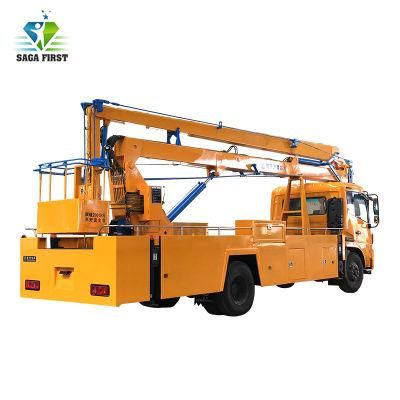 14m 16m Cherry Picker 4X4 Truck Mounted Boom Lift Car Crane with Basket