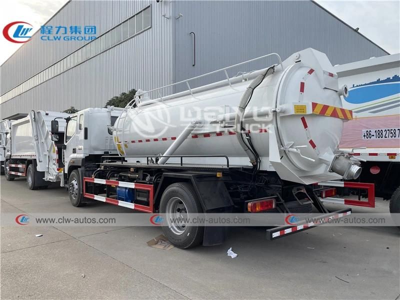 Foton 8000liters 8cbm 8tons Vacuum Sewage Suction Truck Septic Tank Truck for Sanitation Services