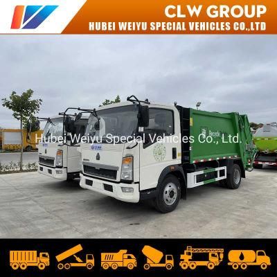 4X2 Sinotruk HOWO 6tons Compactor Garbage Truck 7cbm 10cbm Compressed Garbage Truck