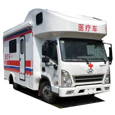 Yuejin Diesel Mobile RV Emergency Medical Ambulance with Medical Equipment