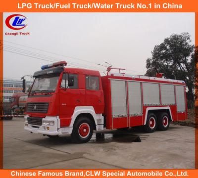 6*4 Heavy Duty Sinotruk Steyr Fire Fighting Trucks 371HP