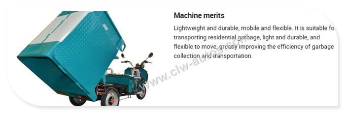 South America Customized Electric Small Dumper Fully Enclosed Three Wheel Garbage Collection Tricycle