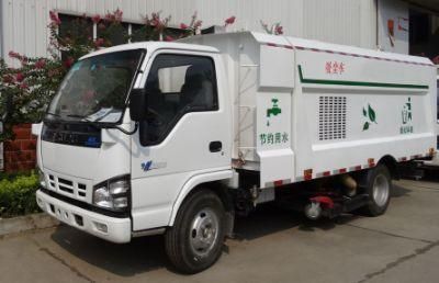 Isuzu 4X2 Vacuum Sweeper Truck 5m3 Stainless Steel for Steel Plants