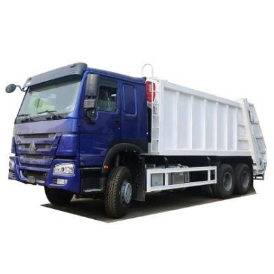 Gorgeous Sinotruck HOWO 6X4 Jewel Blue and White Color 16 Cbm Garbage Compression Truck with Can or PLC Operation System
