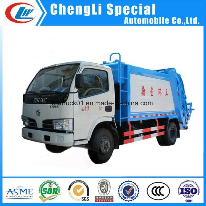 4X2 Dongfeng 5cbm Garbage Compactor Truck