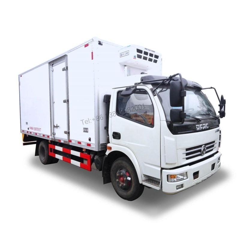 Dongfeng Duolika 4X2 Small 6tons 7tons 12V 24 V Truck Cooler Refrigerator for Fish and Meat