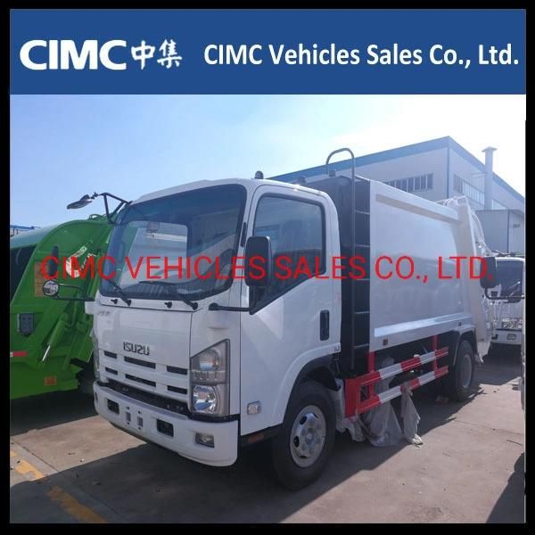 Isuzu Nqr Garbage Compactor Truck Hydraulic Container Hook Lift Bin 6ton 8ton