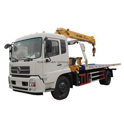 Dongfeng Chassis Tow Truck with 3ton Crane Wrecker Road Recovery Vehicle for Sale