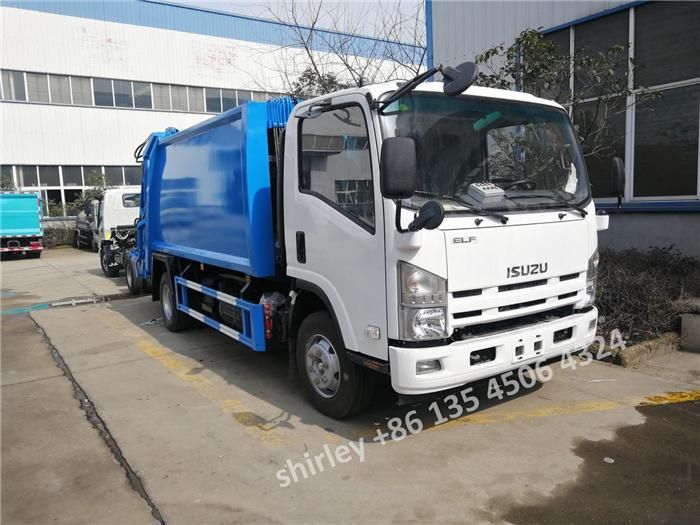 Isuzu Residential Solid Waste Refuse Garbage Collection Transportation Truck 5tons 8m3 Waste Management Truck for Laos