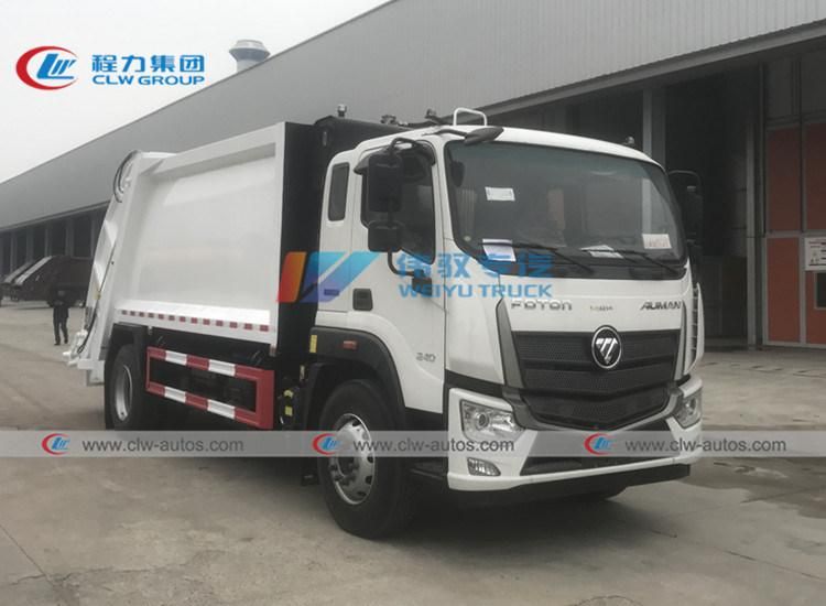 Foton Auman 4X2 Rhd 10m3 Compressed Compression Garbage Compactor Truck for Sale