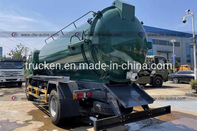 Japan 4X2 10000L 10cbm 10m3 Sewer Cleaning Septic Tank Truck Vacuum Sewage Suction Trucks