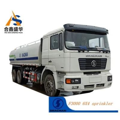 China Shacman F3000 6*4 Aluminum Alloy Water Tanker Sprinkler Truck Water Tank 10000+10000 Litres Transportation Water Truck