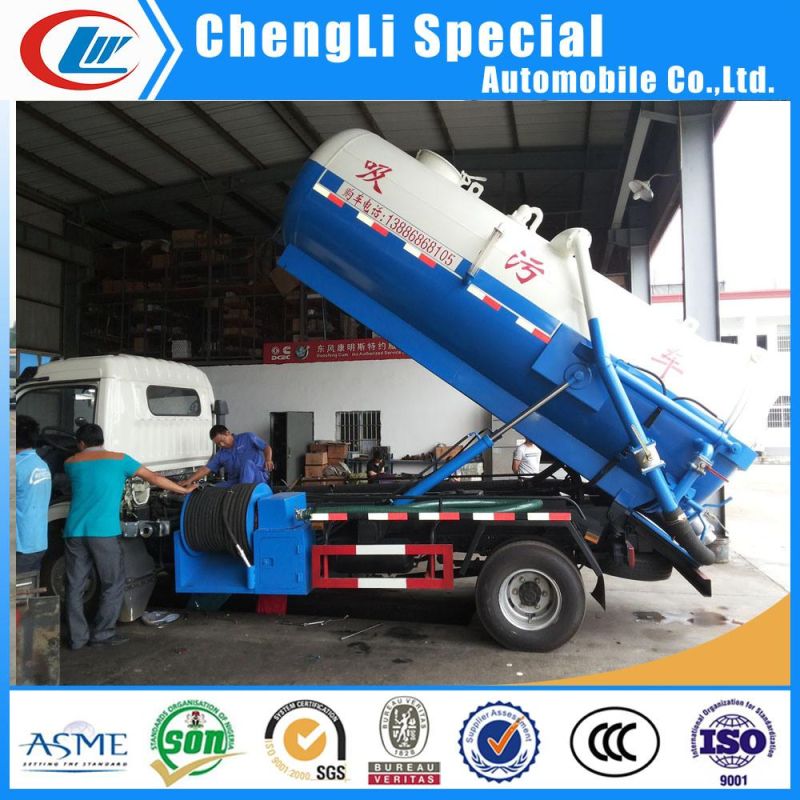 20% Discount off Dongfeng 4ton 4000L Vacuum Sewage Suction Tank Trucks for Sale