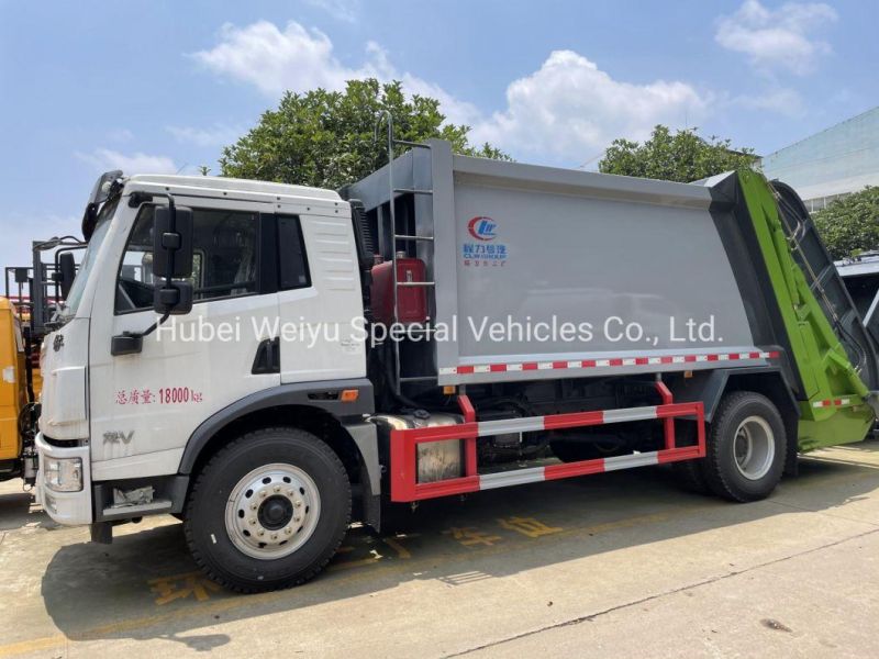 4*2 Jiefang Brand Compactor Garbage Truck Dump Garbage Transport Truck Hydraulic Control Garbge Truck