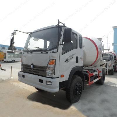 3cbm, 4cbm Sino 4X2 Self-Loading Concrete Truck Mixer-Cement Mixer