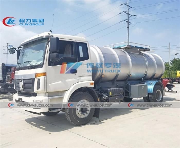 Pure Water Tank Truck 10cbm 12cbm Foton Drinking Water Tank Truck 10tons 12tons Water Tanker Truck
