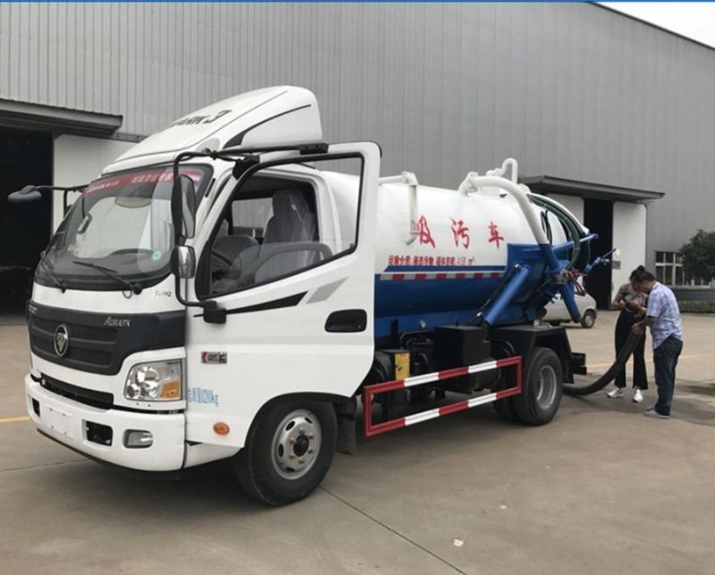 Foton Sewage Suction Truck 5000L Vacuum Sewer Cleaning Truck