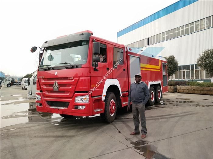 Sinotruk HOWO 6X4 Fire Rescue Water and Foam Tank 10000 Liters Fire Fighting Truck