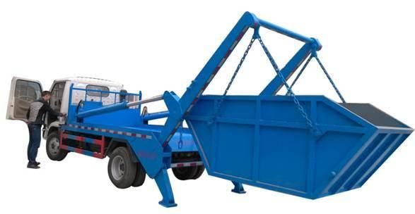 Dongfeng 6 Wheels Swept-Body Refuse Collector Garbage Truck Swing Arm Garbage Truck