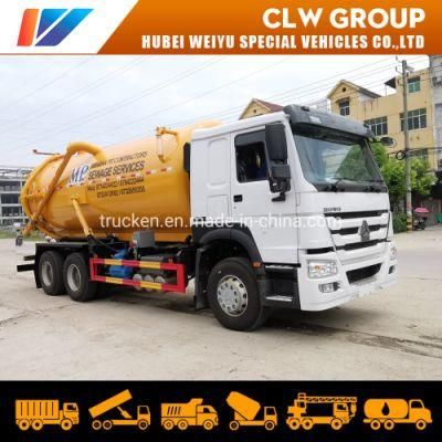 Sinotruk HOWO Large Volume 15000L 18000L Vacuum Sewage Suction Jetting Truck with Italian Moro Bp Pump