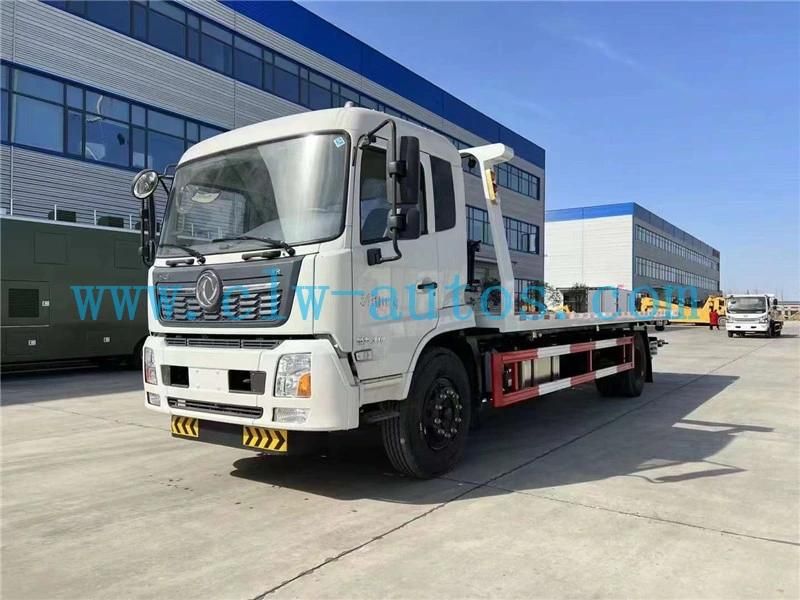 Dongfeng Tianjin Kingrun Vr 210HP 10tons Flatbed Wrecker Tow Truck 4X2 Road Towing Recovery Truck