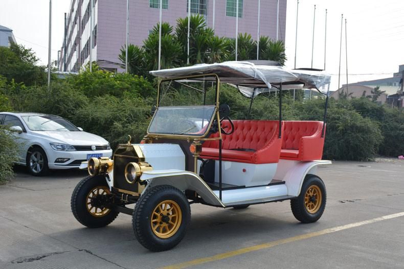 Guangzhou Manufacturer Retro Style Sightseeing Vehicle Electric Classic Car Golf Cart