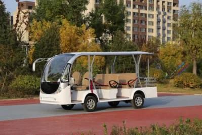 AC Motor Sightseeing Car Bus Customizable 14 Seat Electric Closed Tour Car