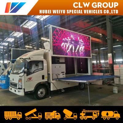 Sinotruk HOWO 4X2 Mobile LED Truck with Mobile Stage for Road Show