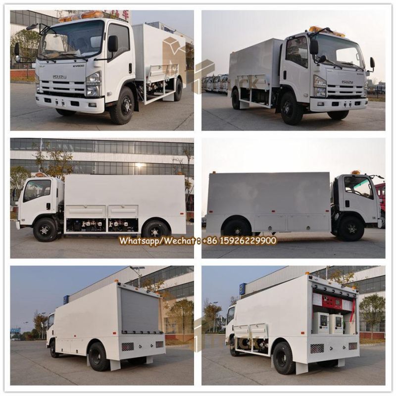 High Quality Isuzu 7cbm for Two Kinds Oil Mobile Fuel Truck with Filling Machine for Southeast Asian Market