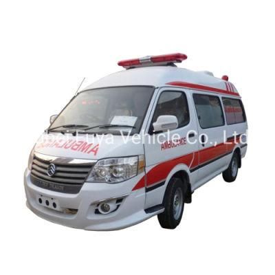 High-Risk Patients Transporting Ambulance Car Truck with All Monitoring Equipment Ambulance