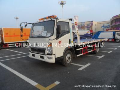 HOWO 4-10tons Flat Bed Road-Block Removal/Towing Wrecker Truck