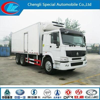 Sinotruck Hwo Desgine 25t Refrigerator Truck6X4 Freezer Truck Good Price HOWO Cooling Van Truck