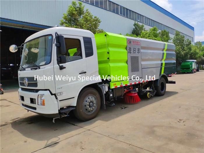 Dongfeng Road Sweeper Truck 6-Wheel 170HP Road Street Washing and Sweeping Broomer