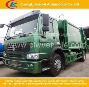 4*2 HOWO 8-12cbm 366HP Garbage Compactor Truck