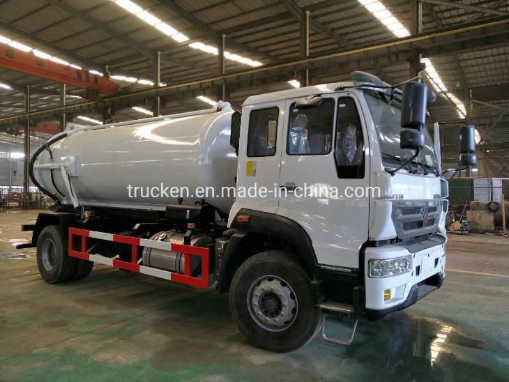 Sinotruk 12000 Liters Vacuum Suction Sewer Cleaning Sewage Tanker Truck