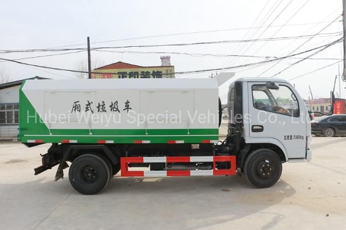 Hot Sale Dongfeng 5cbm/5000liters Hydraulic Self-Loading Discharging Sealed Compressing/Compactor Garbage Truck
