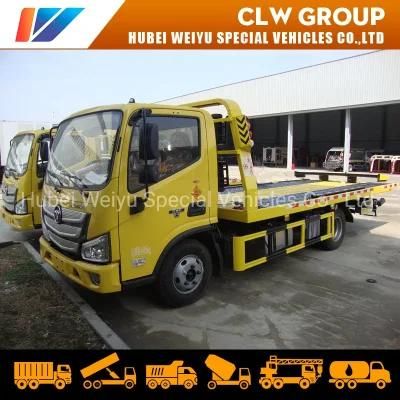 Foton Aumark 3tons 5tons Flatbed Wrecker Towing Trucks Road Recovery Truck for Cars Suvs