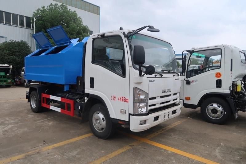 I Suzu 5tons 5m3 Hook Lift Container Garbage Truck