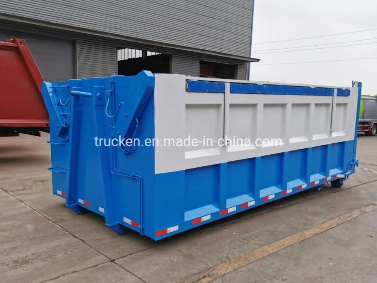 High End 10ton 15ton Sinotruk Pull Arm Hook Lift Construction Garbage Transport Truck with Hydraulic Cover Garbage Box