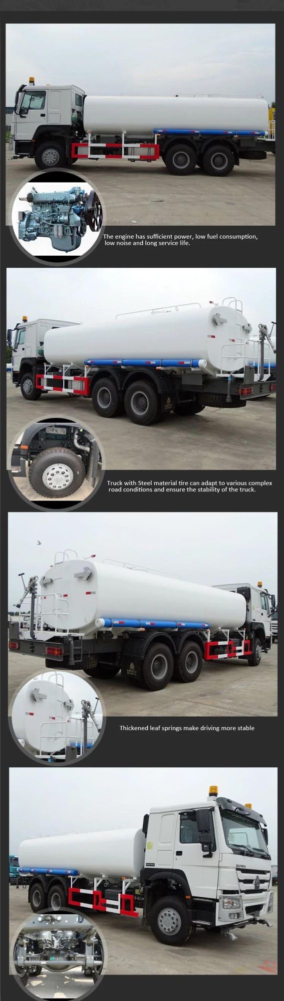 HOWO 6X4 20000 Liter Spraying Water Tanker Truck for Sale