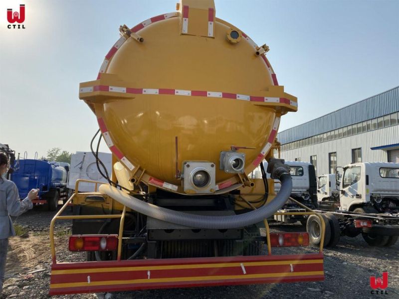 Dongfeng 4*2 Multifunctional Cleaning Sewage Suction Truck Sewer Jet Truck 15 Cubic Meters