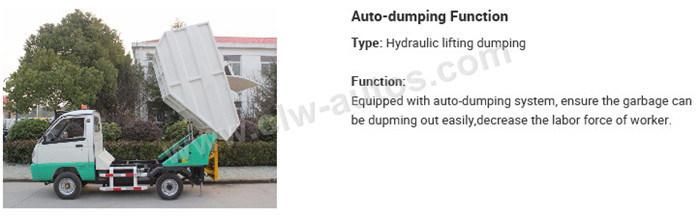 4 Wheels Mini Electric Garbage Compactor Truck for Refuse Collection City Cleaning Machine