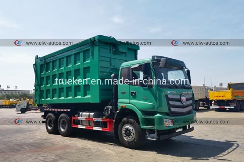 Foton Auman 6X4 20tons Rolling off Pull Arm Hook Lifting Garbage Collection Truck